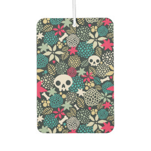 Skull in flowers air freshener