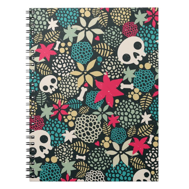 Skull in flowers notebook (Front)