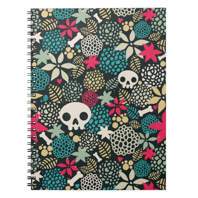Skull in flowers notebook (Front)