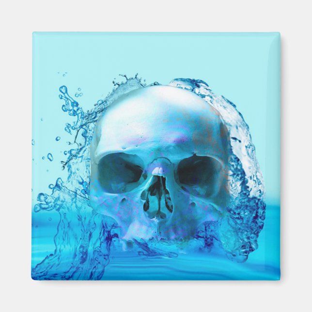 Skull in Water Magnet (Front)