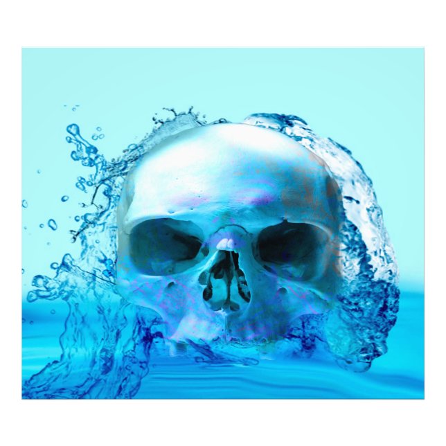 Skull in Water Photo Print (Front)