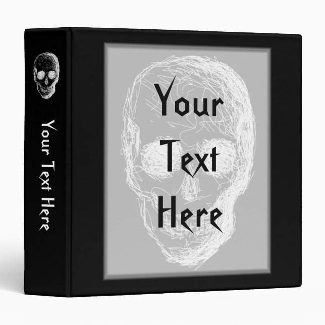 Skull, in White. Binder (Front/Spine)