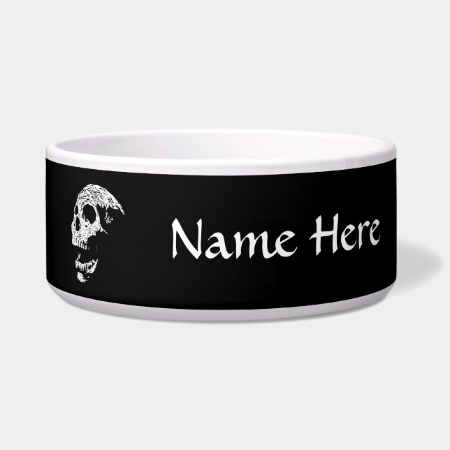 Skull in White on Black. (Front)