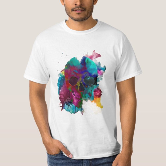 Skull - Ink Explosion (Skull - Ink Blast) T-Shirt (Front)