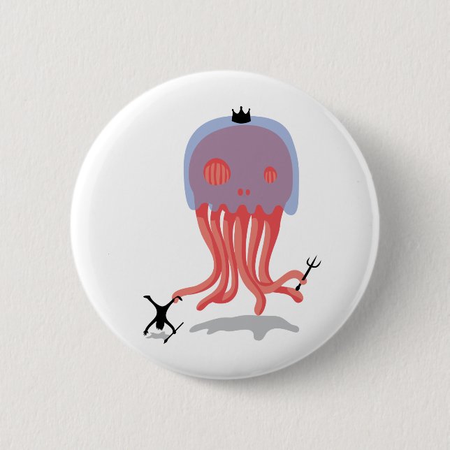 Skull Jellyfish 2 Inch Round Button (Front)
