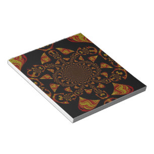 Skull Kaleidoscope Art Print Notepad