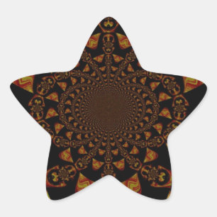 Skull Kaleidoscope Art Print Star Sticker