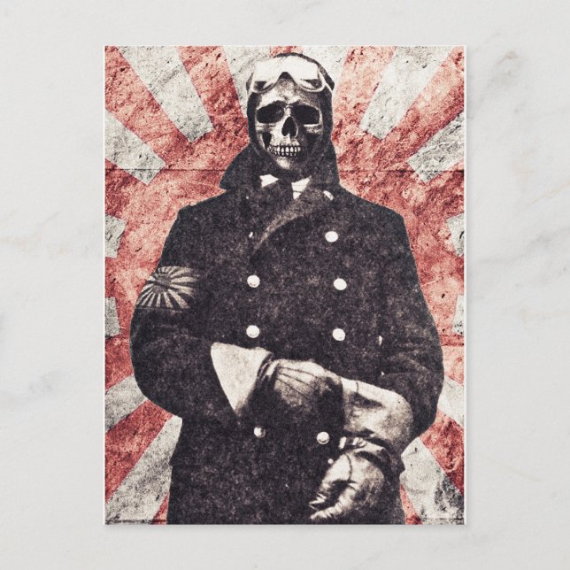 Skull kamikaze postcard (Front)
