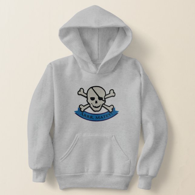 Skull - Kids' Pullover Hoodie (Laydown)