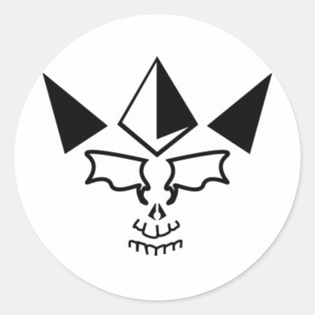 Skull King Classic Round Sticker (Front)