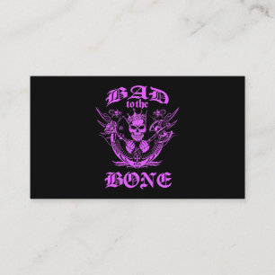 Skull King Gothic Skeleton Bad Bone Halloween Horr Business Card