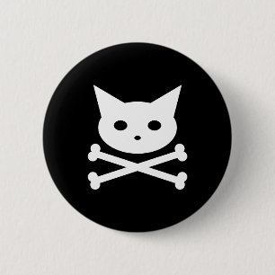 Skull Kitty Button