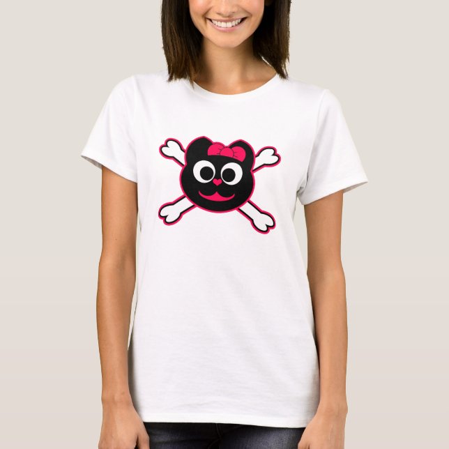 Skull Kitty Pink T-Shirt (Front)