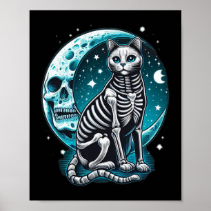 Skull - Kitty Skeleton Halloween Costume Idea  Poster