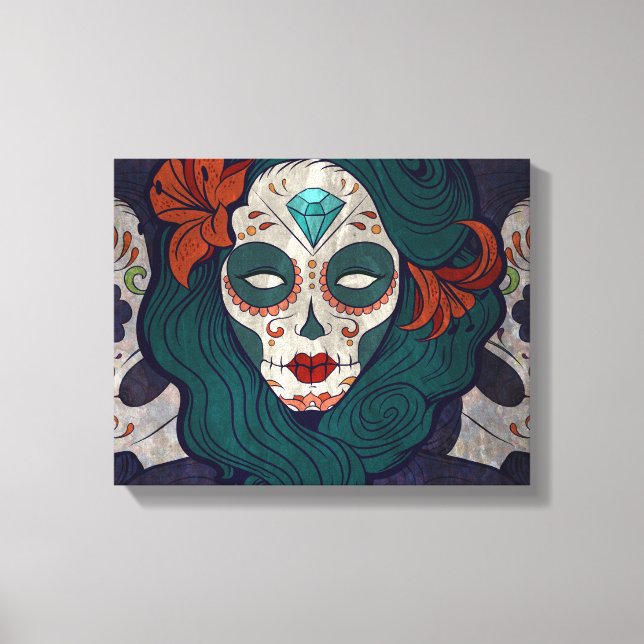 Skull Ladies Canvas Print (Front)