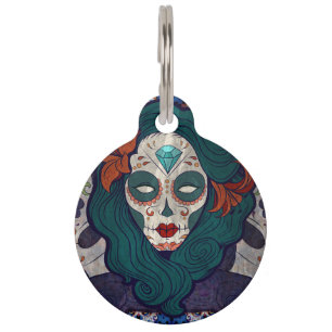 Skull Ladies Pet Tag
