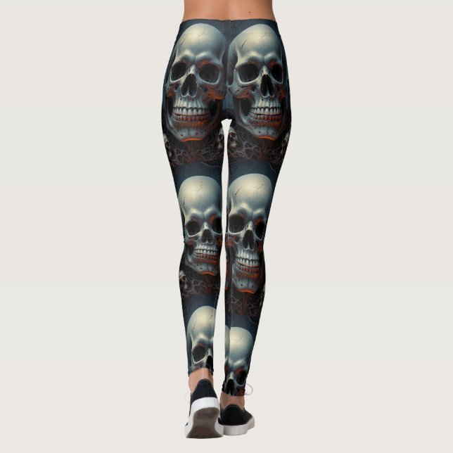 Skull Leggings, Bold, Badass  Leggings (Back)