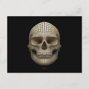 Skull Made of Circles Postcard