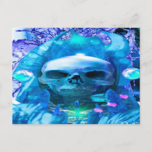 Skull Magician Postcard