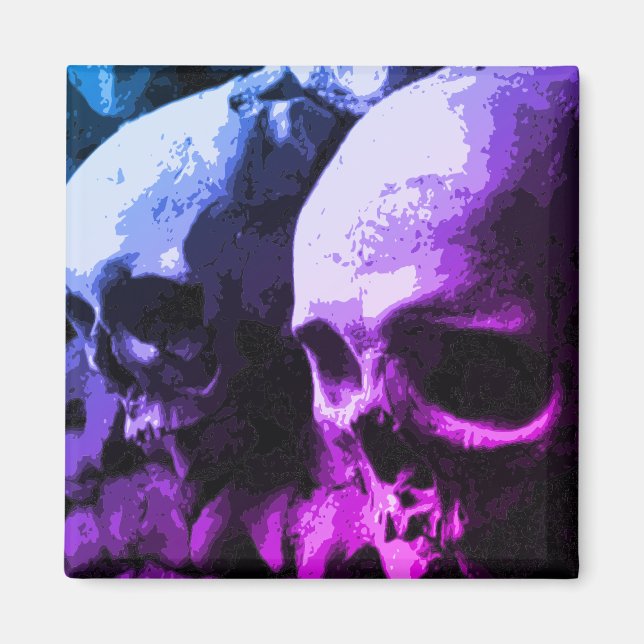 Skull Magnet purple/blue (Front)