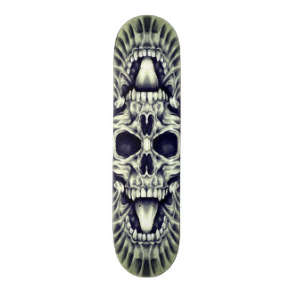 Skull Mandala customizable skateboard deck.