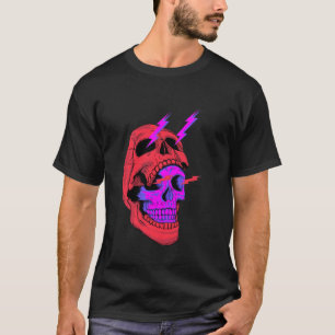 Skull Mask Horror Skeleton  Vintage Halloween T-Shirt