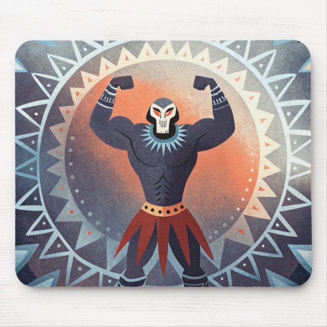 Skull-Masked Tribal Titan Mouse Pad (Front)