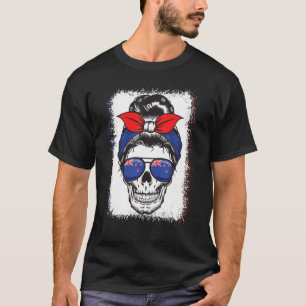 Skull Messy Bun Bandana New Zealand Tee Girl 2022