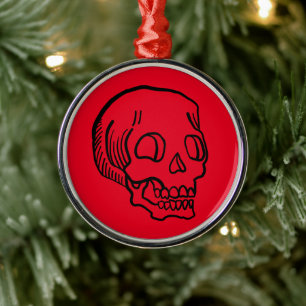 Skull  metal ornament