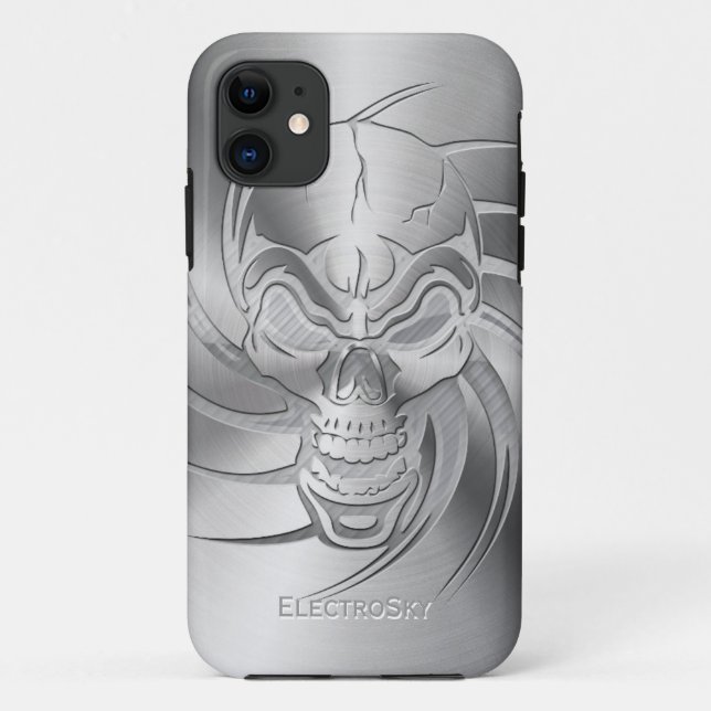 Skull Metallic Look Case-Mate iPhone Case (Back)