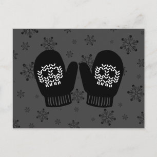Skull Mittens Postcard