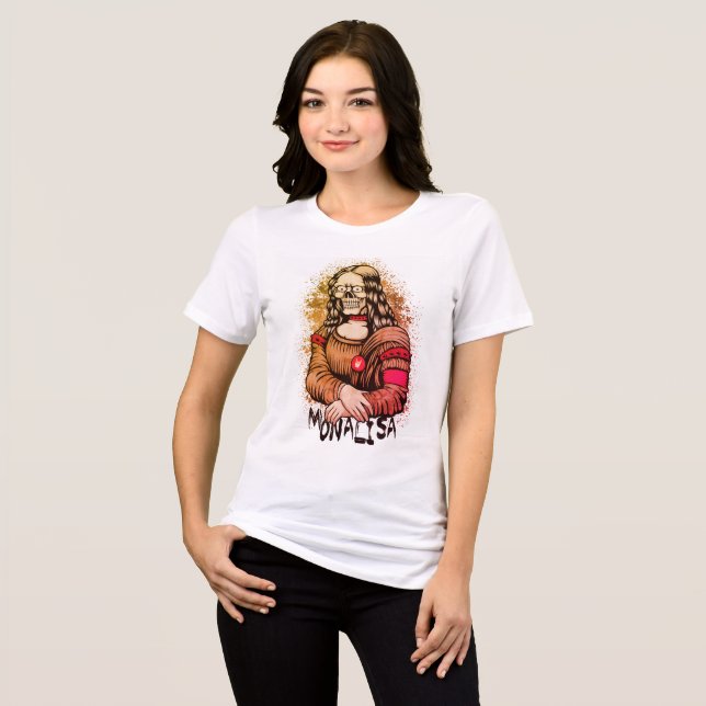 skull monalisa Tri-Blend shirt (Front Full)