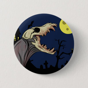 Skull Monster 2 Inch Round Button