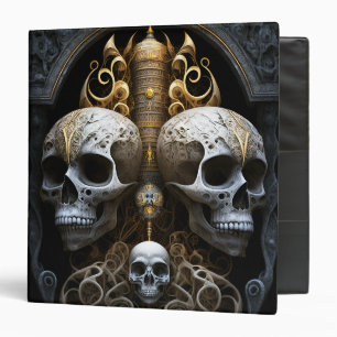 Skull Monster Skeleton Horror 3 Ring Binder