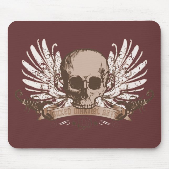 Skull montage - bronze mouse pad (Front)