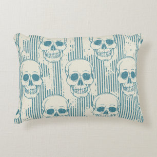 Skull Motif: Seamless Freehand Pattern Accent Pillow