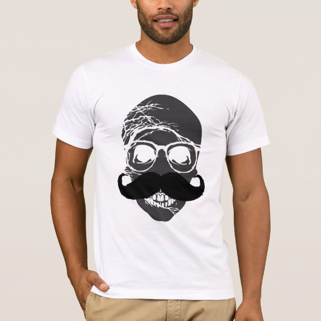 Skull moustache glasses 2 T-Shirt (Front)