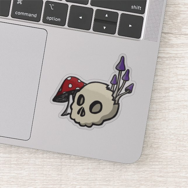 Skull & Mushroom Sticker (Detail)