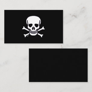 Skull n Bones all black standard business card
