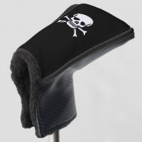Skull n Bones black golf club putter cover