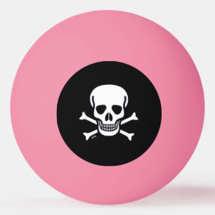 Skull n Bones Black oran glo 1 star ping pong ball
