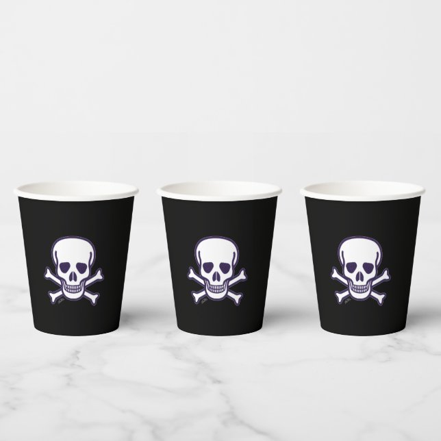 Skull n Bones black paper cups (Multi)