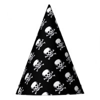 Skull n Bones Black party hats