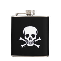Skull n Bones Black wrapped flask