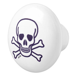 Skull n Bones ceramic knob