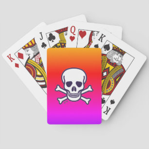 Skull n Bones neon Poker playing cards
