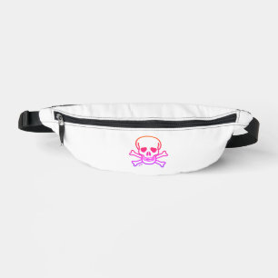 Skull n Bones neon white fanny pack