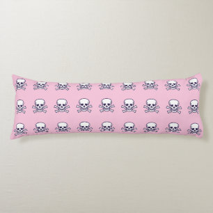 Skull n Bones pink body pillow