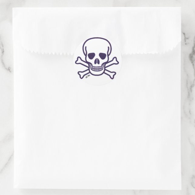 Skull n Bones small round stickers (Bag)