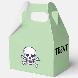 Skull n Bones Trick Treat green gable favour boxes